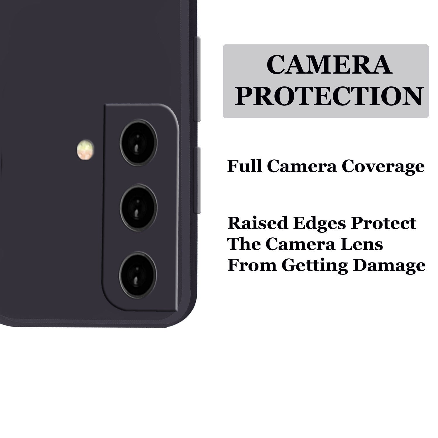Liquid TPU Silicone Matte Back Cover Case For Samsung S21 Plus - Black
