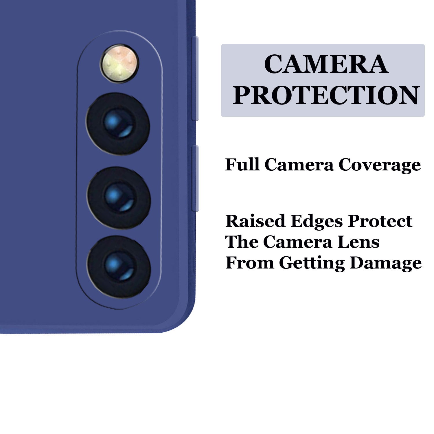Samsung A70 Liquid Silicone Back Cover Case With TPU & Matte Finish - Blue