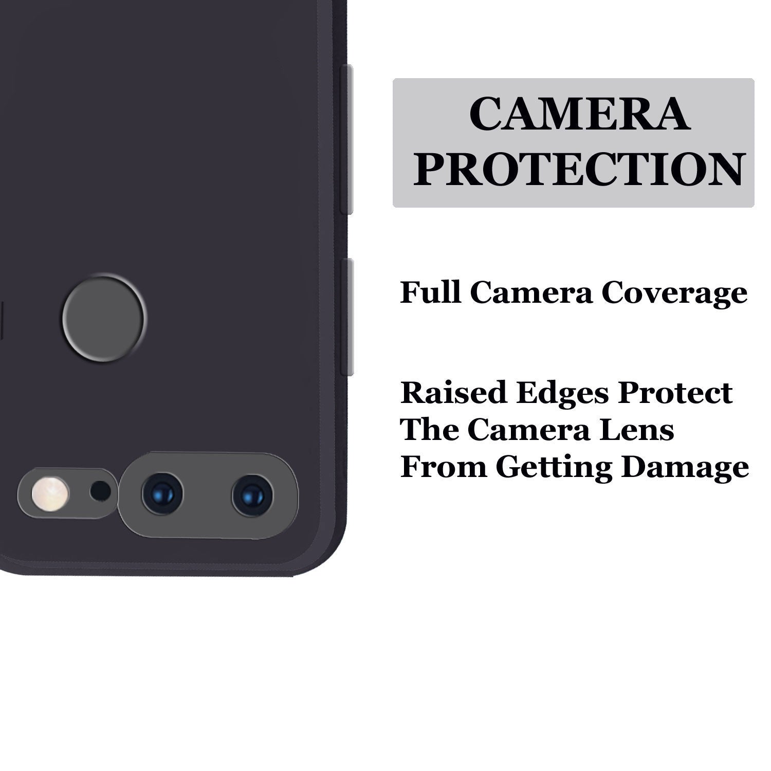 OnePlus 5t Liquid Silicone Back Cover Case With TPU & Matte Finish - Black