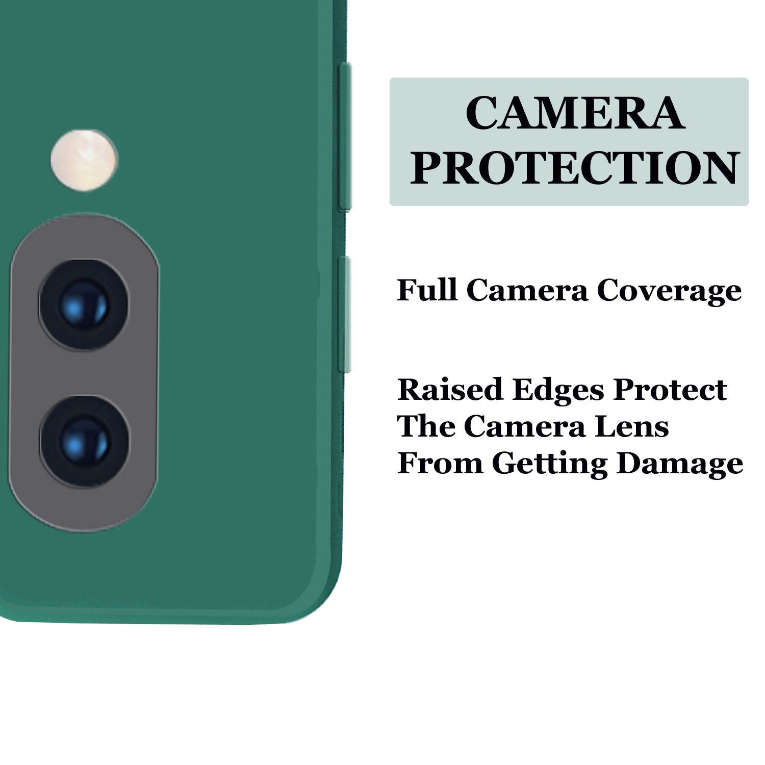 OnePlus 6t Liquid Silicone Back Cover Case With TPU & Matte Finish - Dark Green