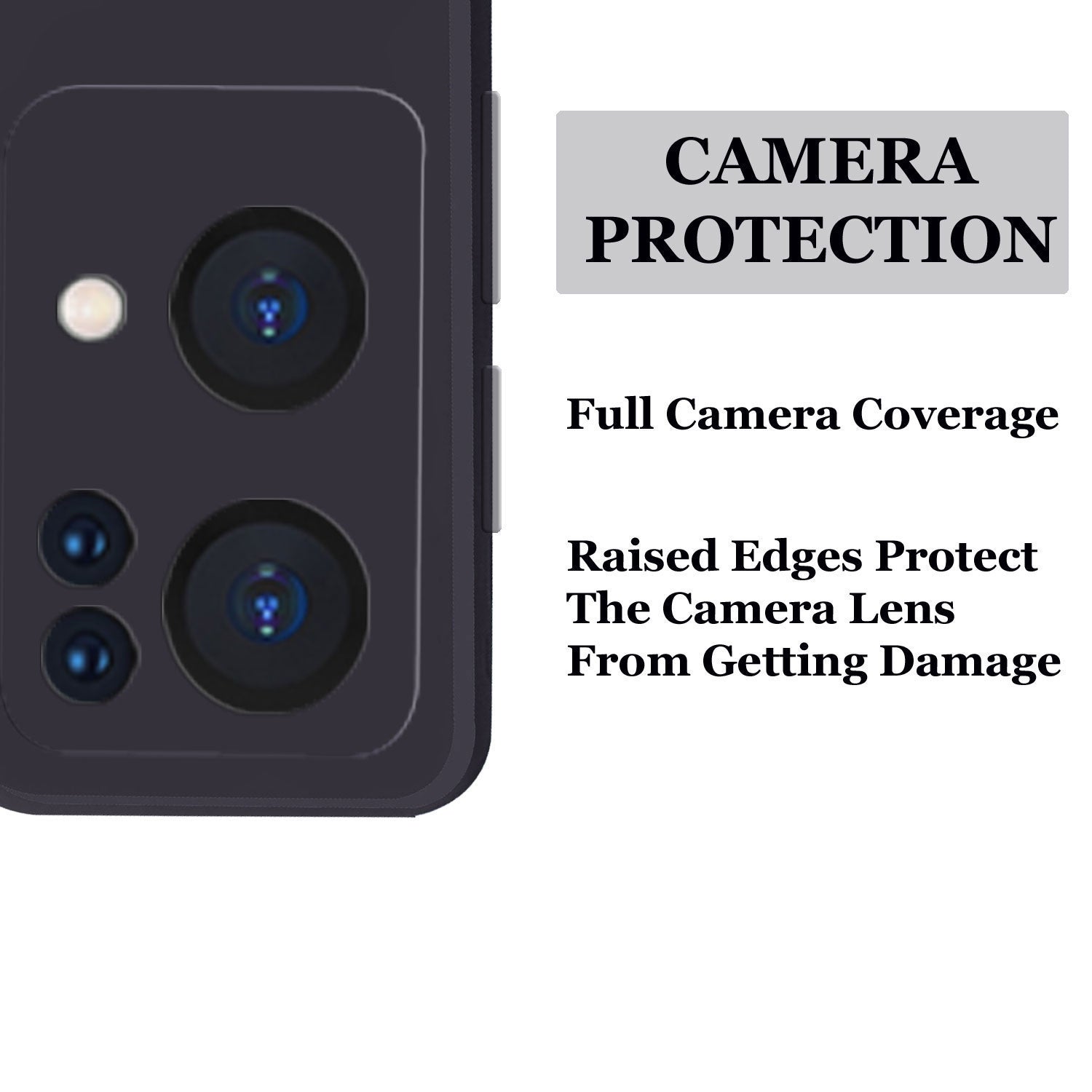 Reno 7 Pro Liquid Silicone Back Cover Case With TPU & Matte Finish - Black