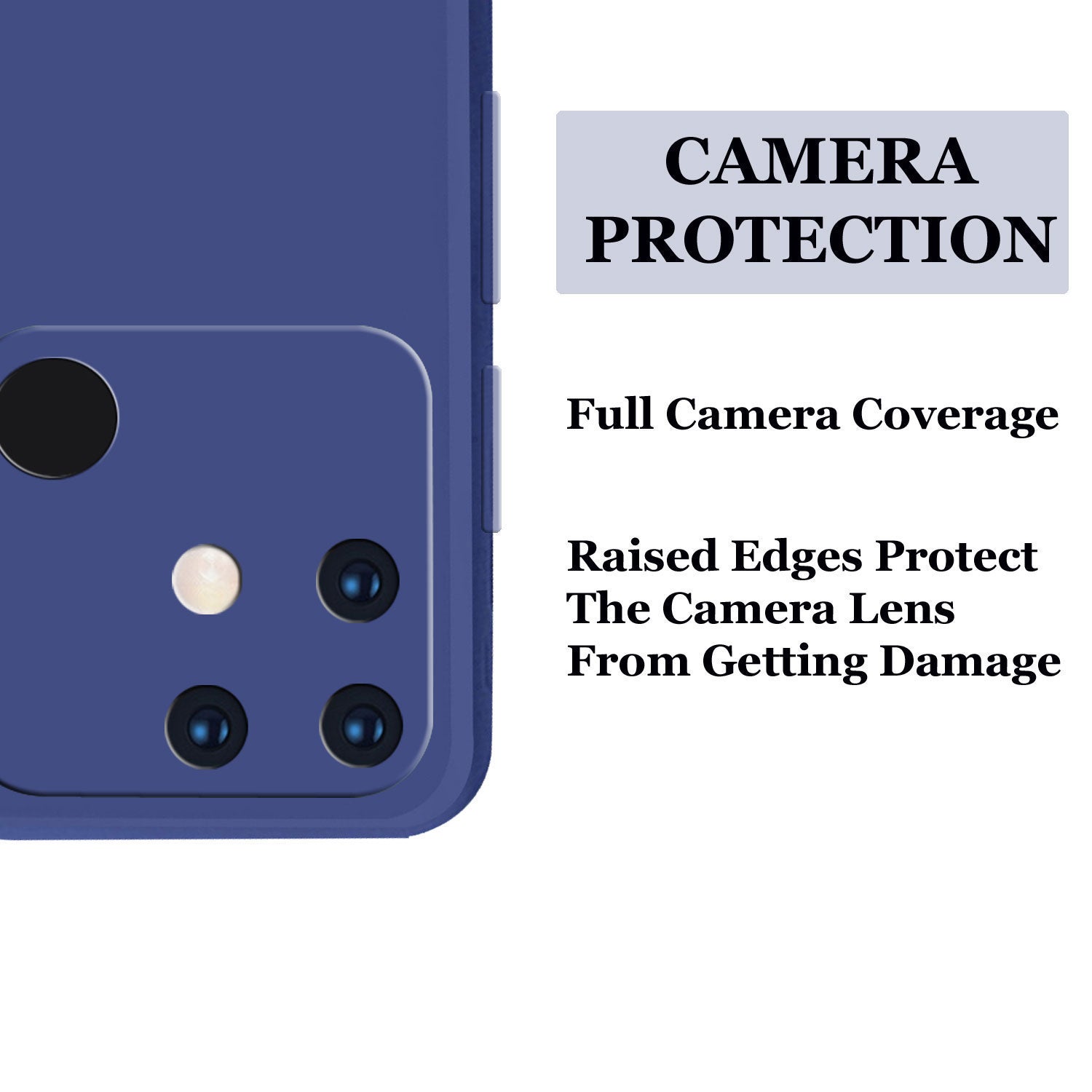 Realme Narzo 50A Liquid Silicone Back Cover Case With TPU & Matte Finish - Blue