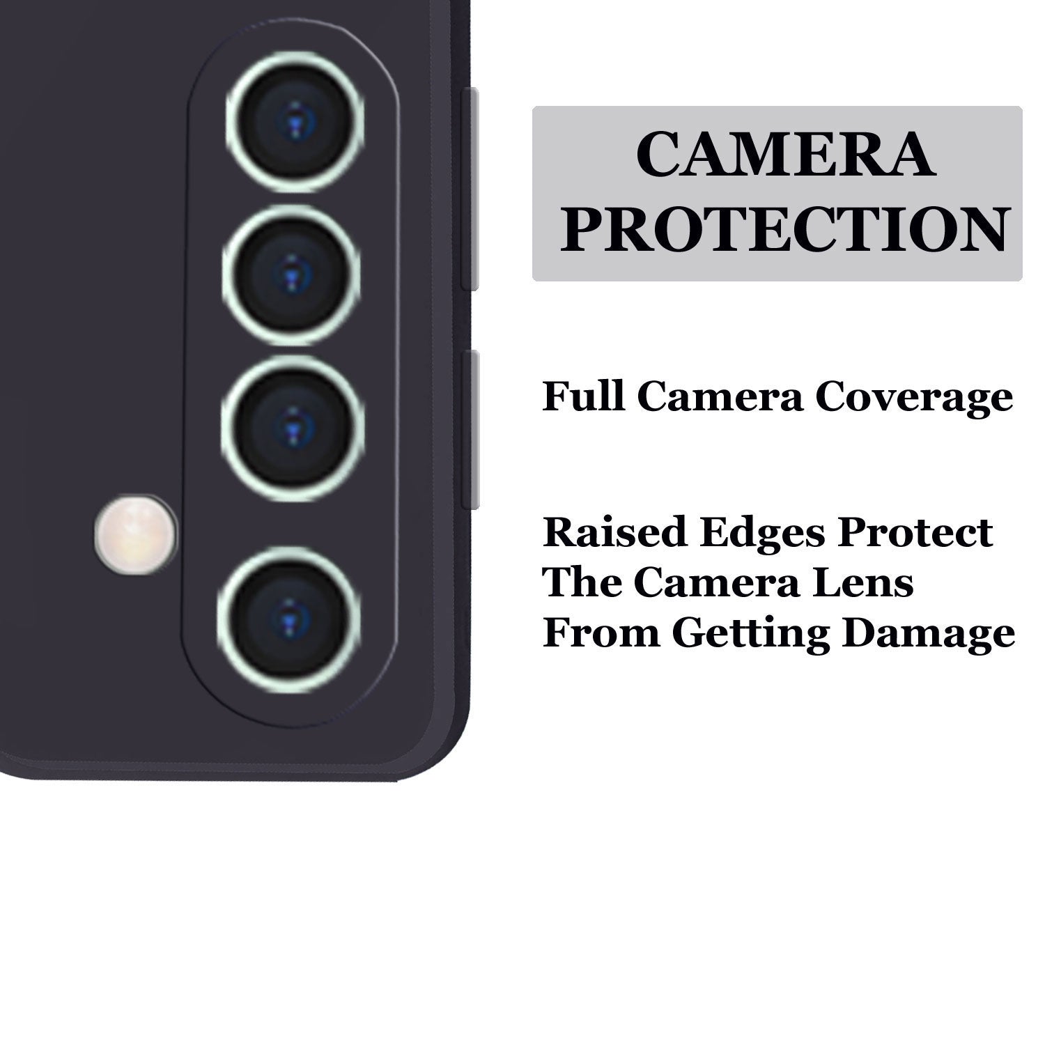 Realme 6 Liquid Silicone Back Cover Case With TPU & Matte Finish -  Black