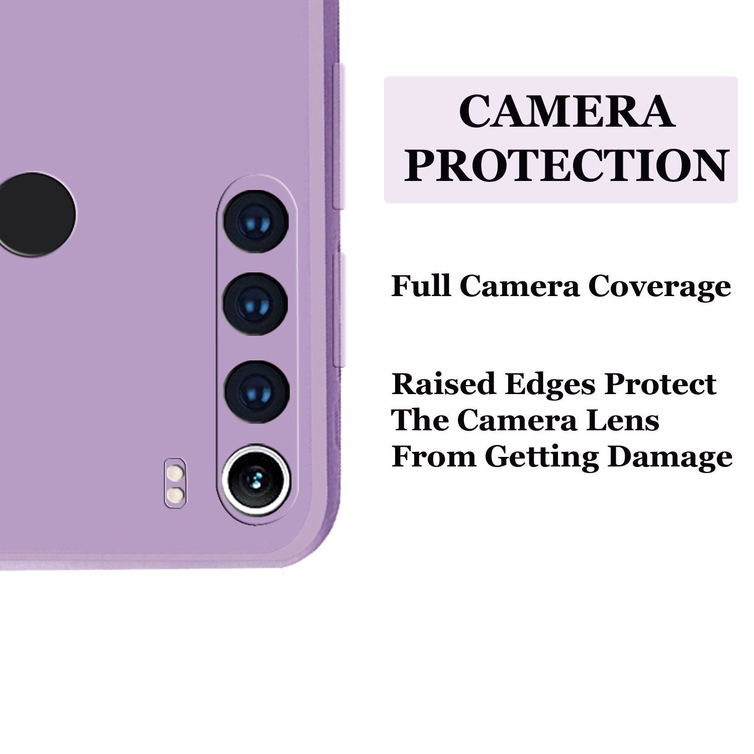 Redmi Note 8 Liquid Silicone Back Cover Case With TPU & Matte Finish - Purple