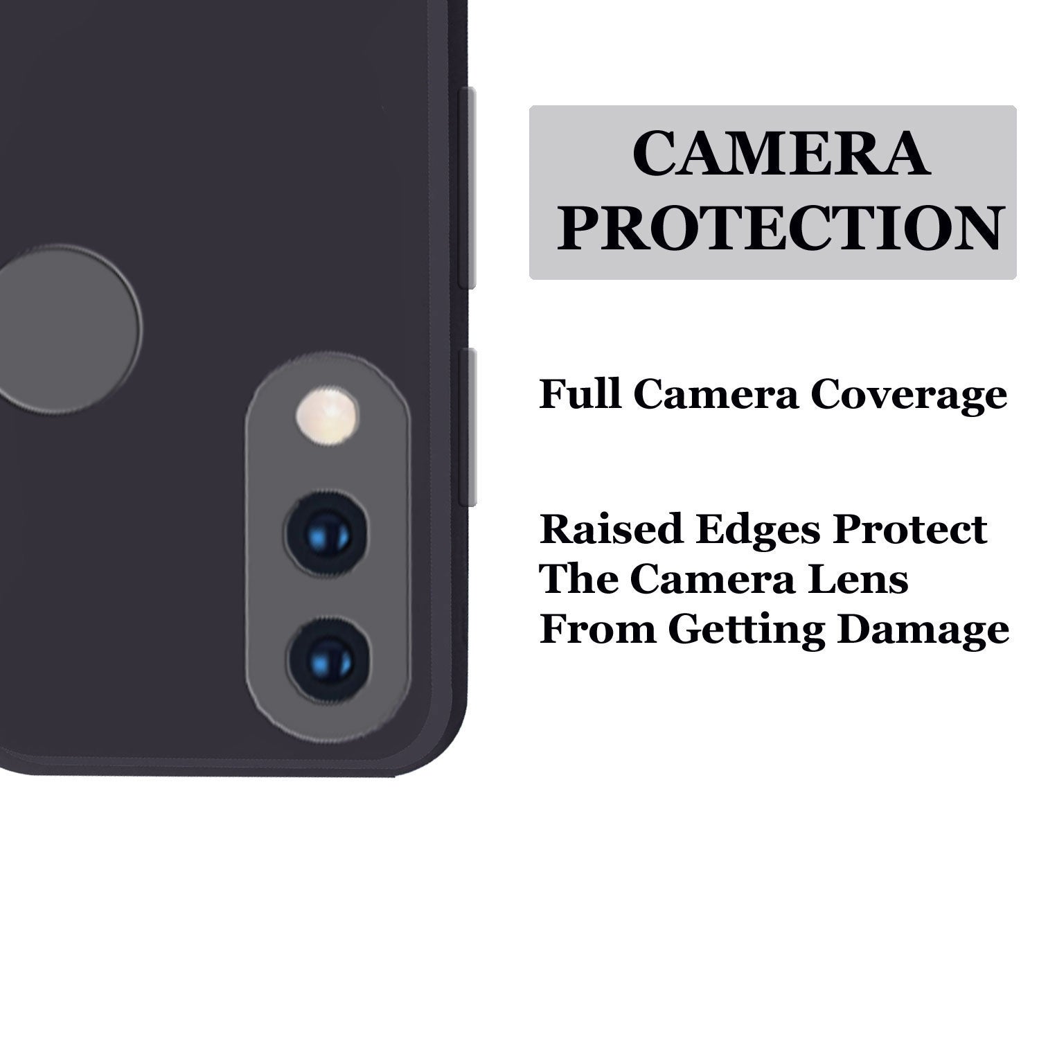 Redmi Note 7 Pro Liquid Silicone Back Cover Case With TPU & Matte Finish - Black