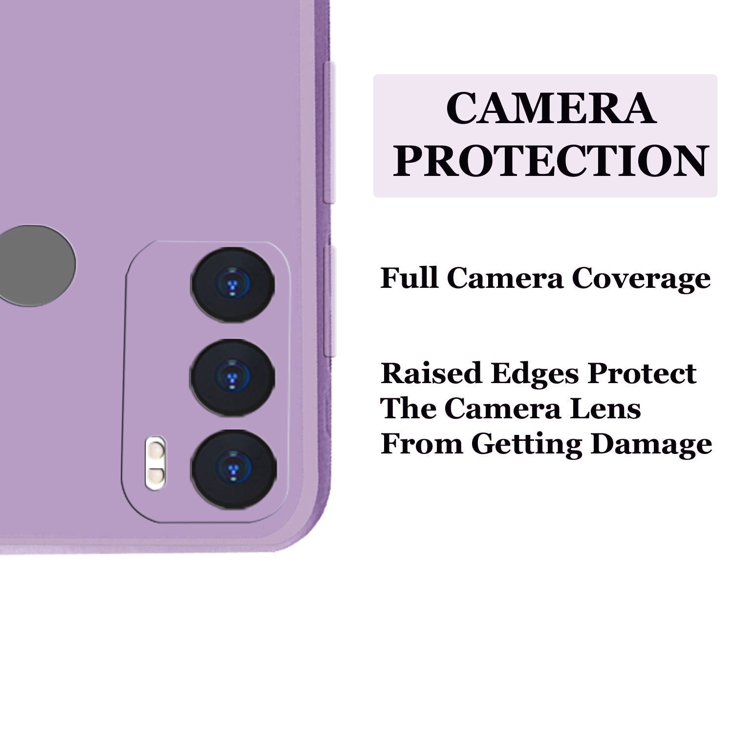 Moto G60 / G40 Fusion Liquid Silicone Back Cover Case With TPU & Matte Finish - Purple