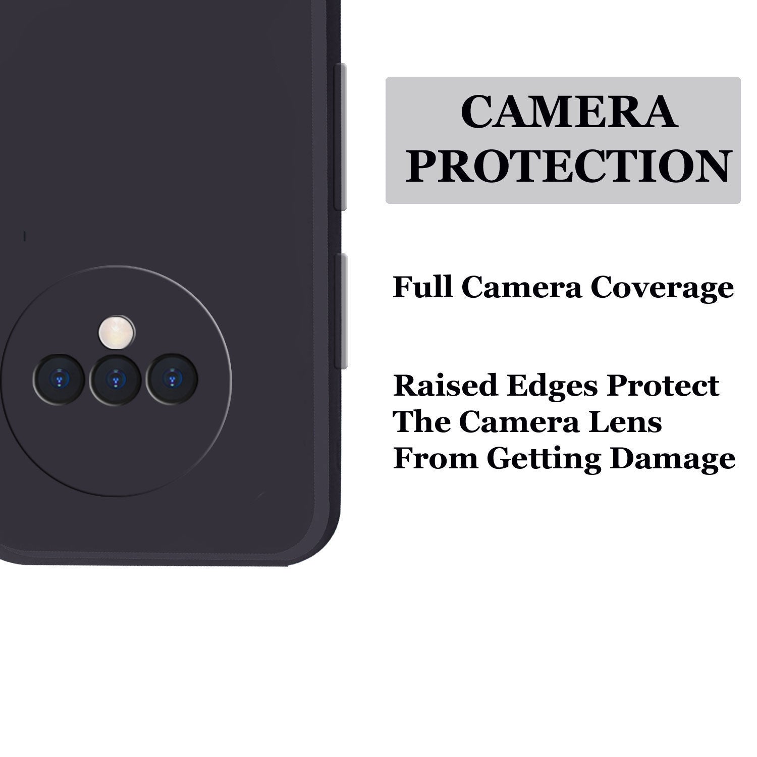OnePlus 7T Liquid Silicone Back Cover Case With TPU & Matte Finish - Black