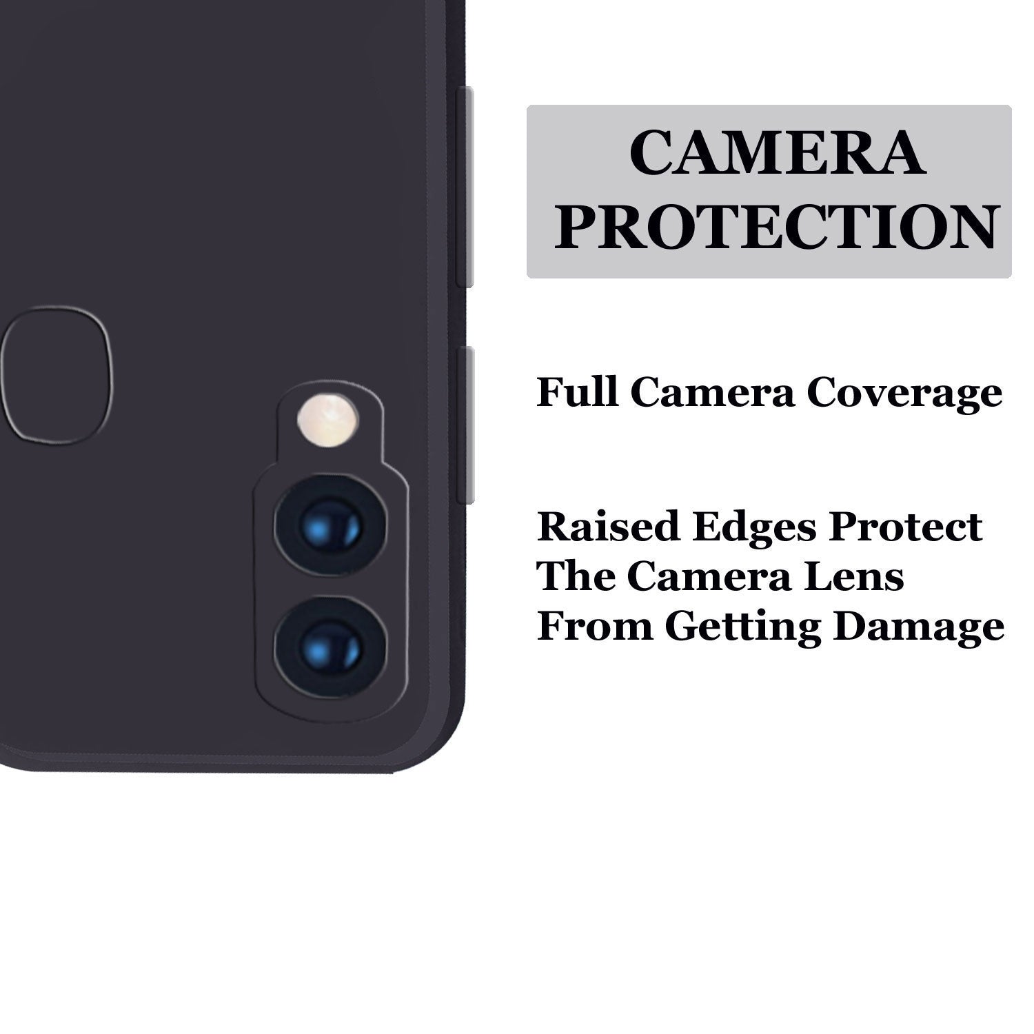 Samsung Galaxy A30 Liquid Silicone Back Cover Case With TPU & Matte Finish - Black