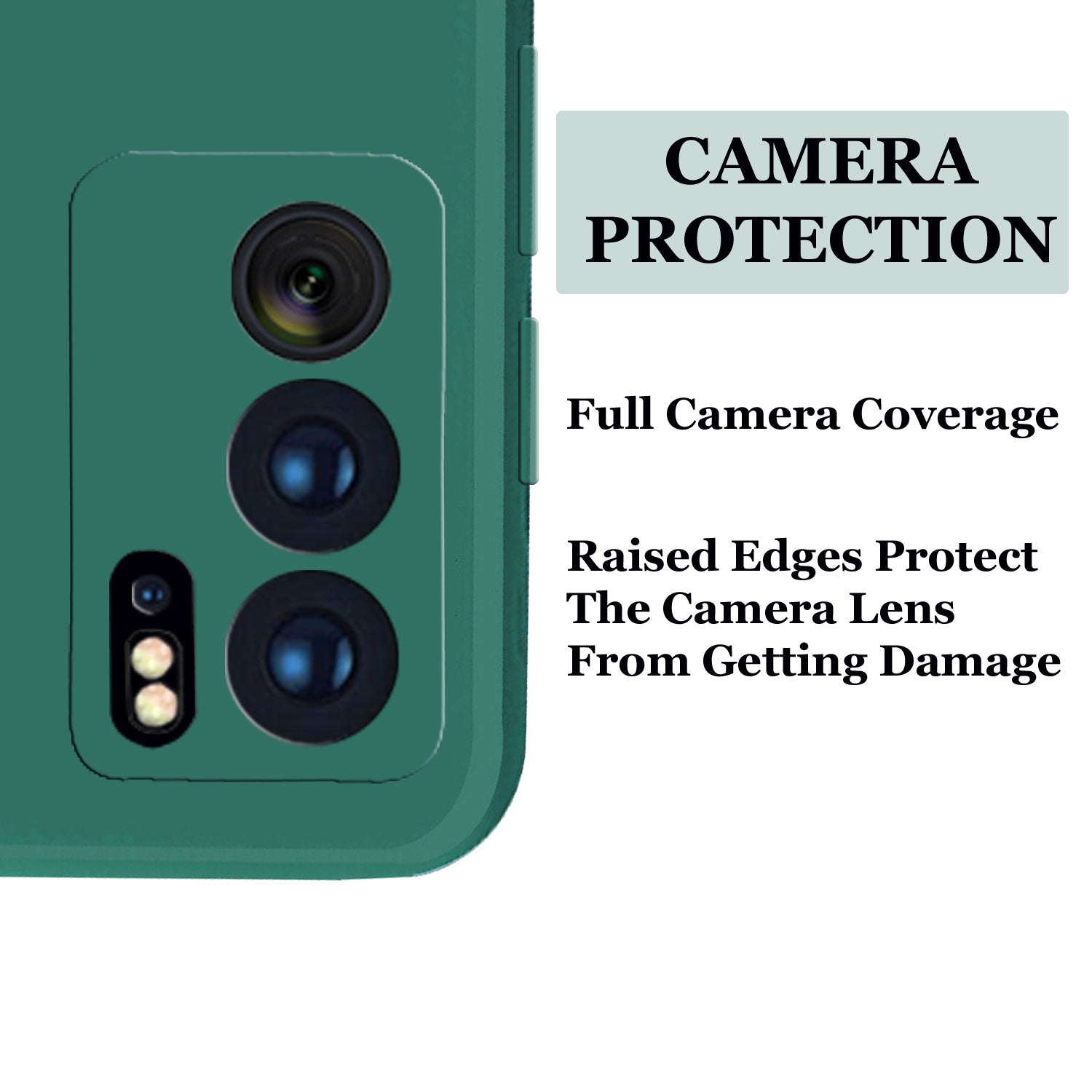 Reno 6 Pro Liquid Silicone Back Cover Case With TPU & Matte Finish - Dark Green
