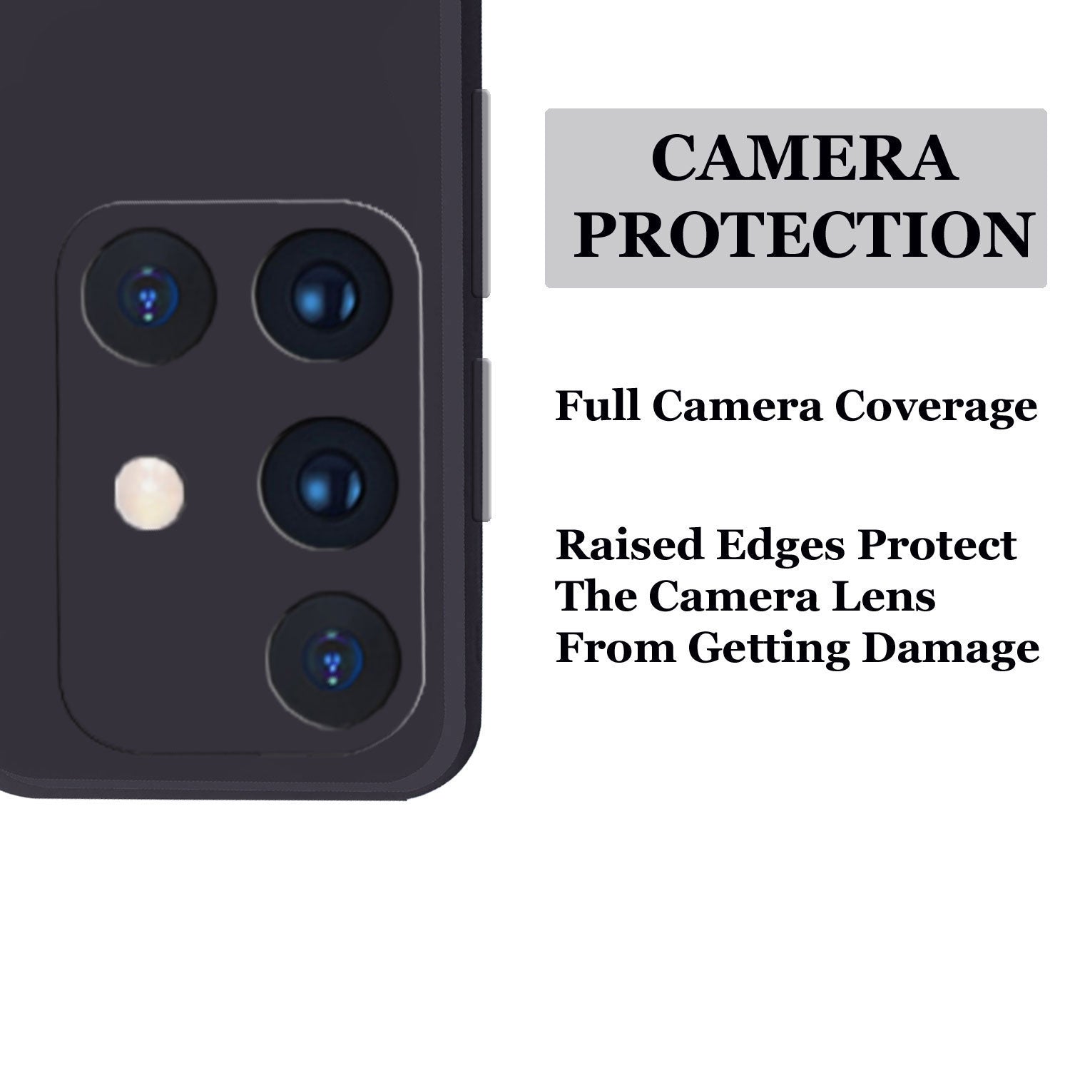 Samsung M51 Liquid Silicone Back Cover Case With TPU & Matte Finish - Black