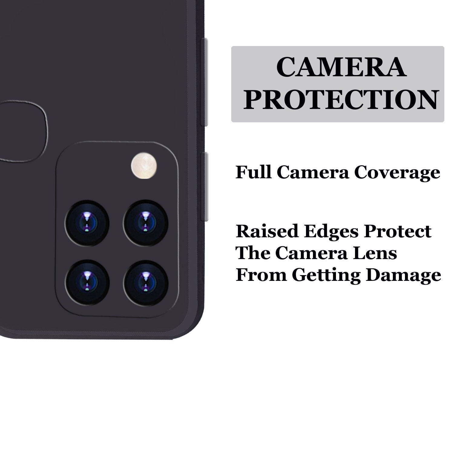 Infinix Hot 10 S Liquid Silicone Back Cover Case With TPU & Matte Finish - Black