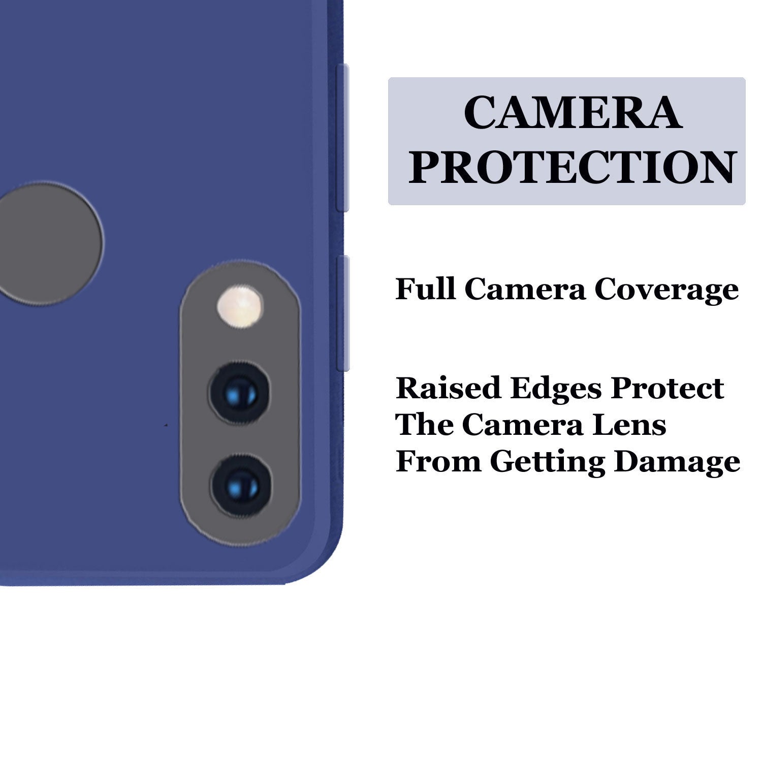 Redmi Note 7 Pro Liquid Silicone Back Cover Case With TPU & Matte Finish - Blue