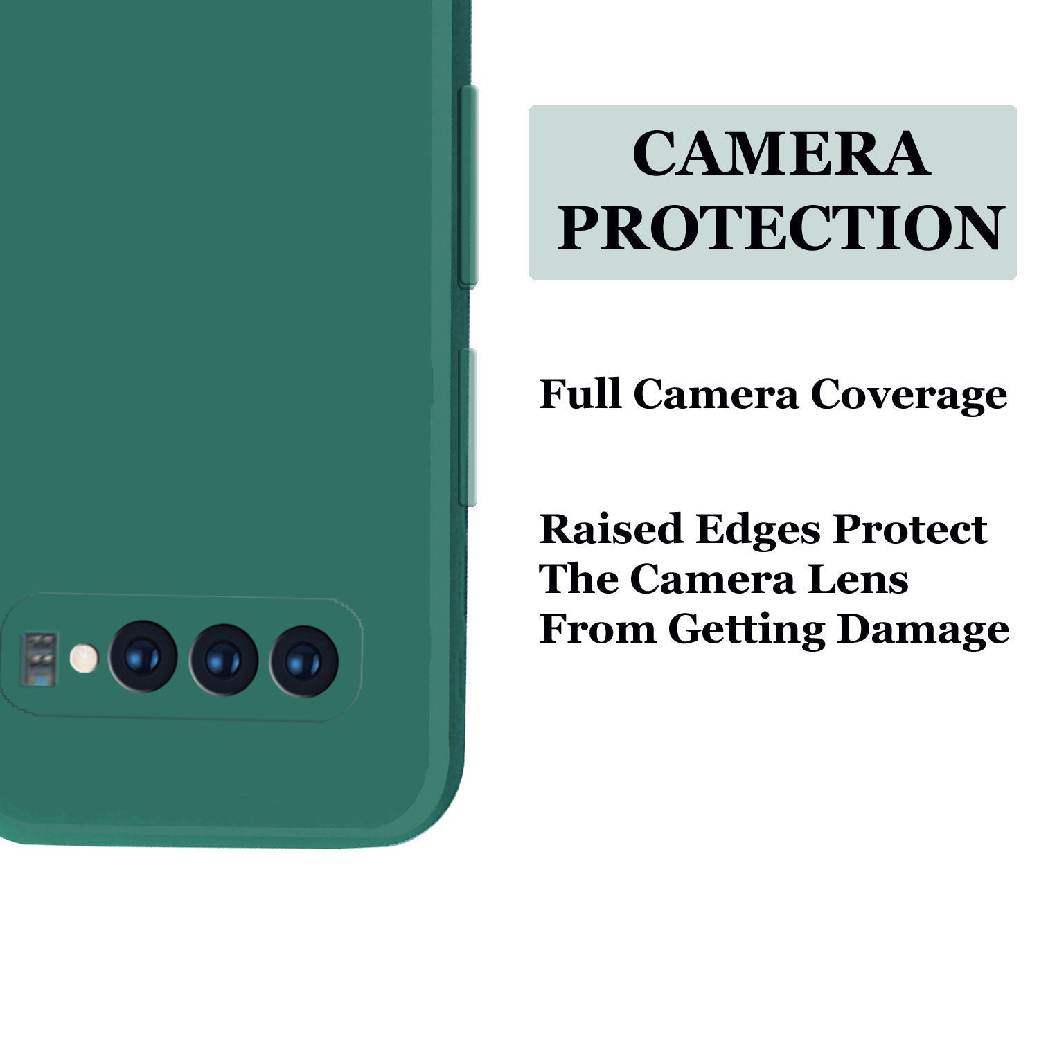Samsung Galaxy S10 Plus Liquid Silicone Back Cover Case With TPU & Matte Finish - Green