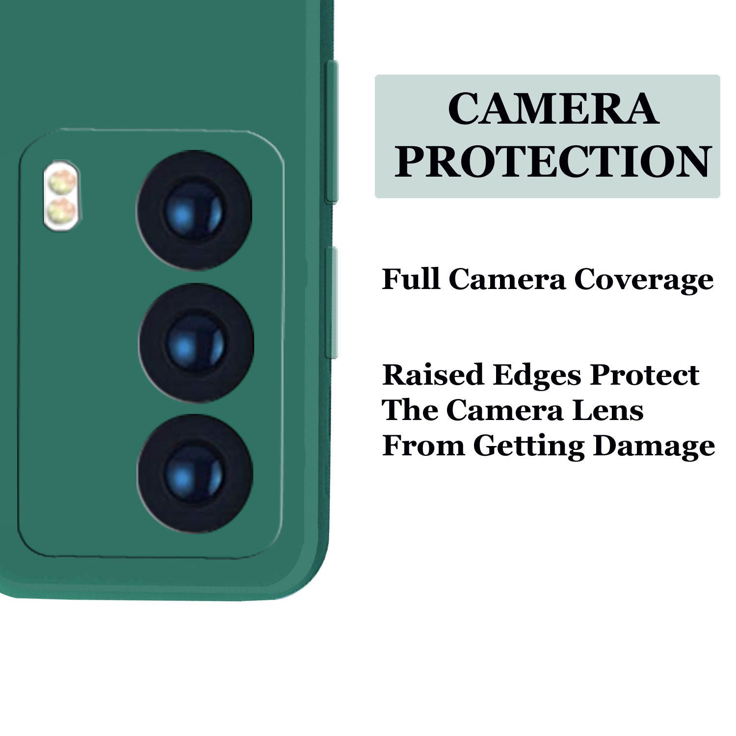 IQOO Z5 5G Liquid Silicone Back Cover Case With TPU & Matte Finish - DarkGreen