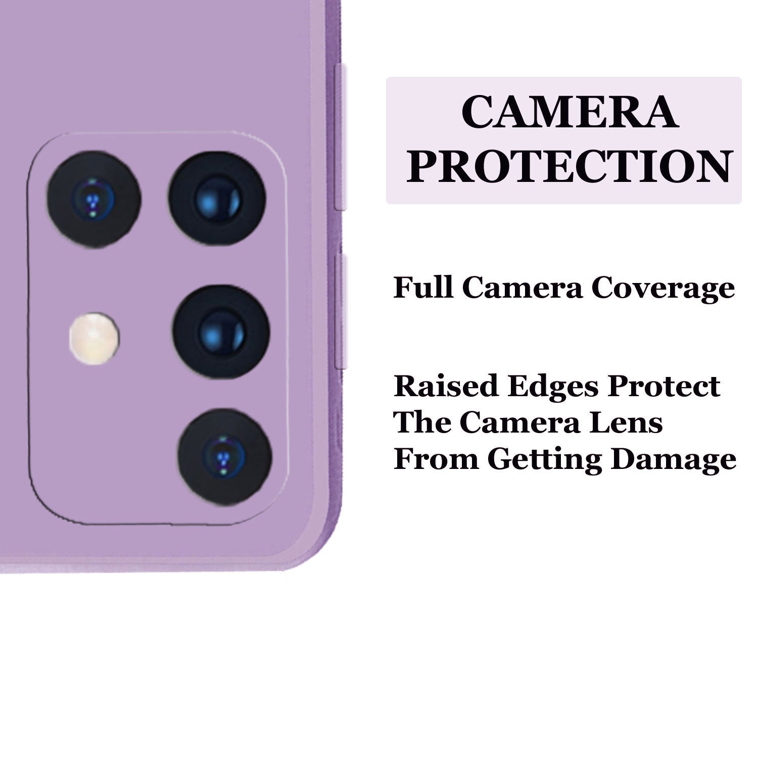 Samsung A51 Liquid Silicone Back Cover Case With TPU & Matte Finish - Purple
