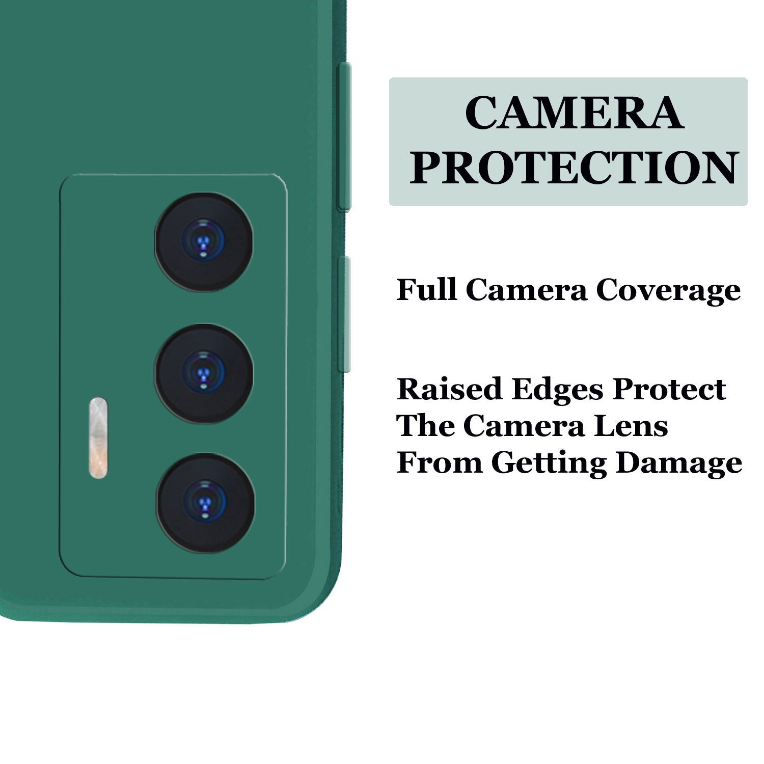 Vivo V23E 5g Liquid Silicone Back Cover Case With TPU & Matte Finish - Green