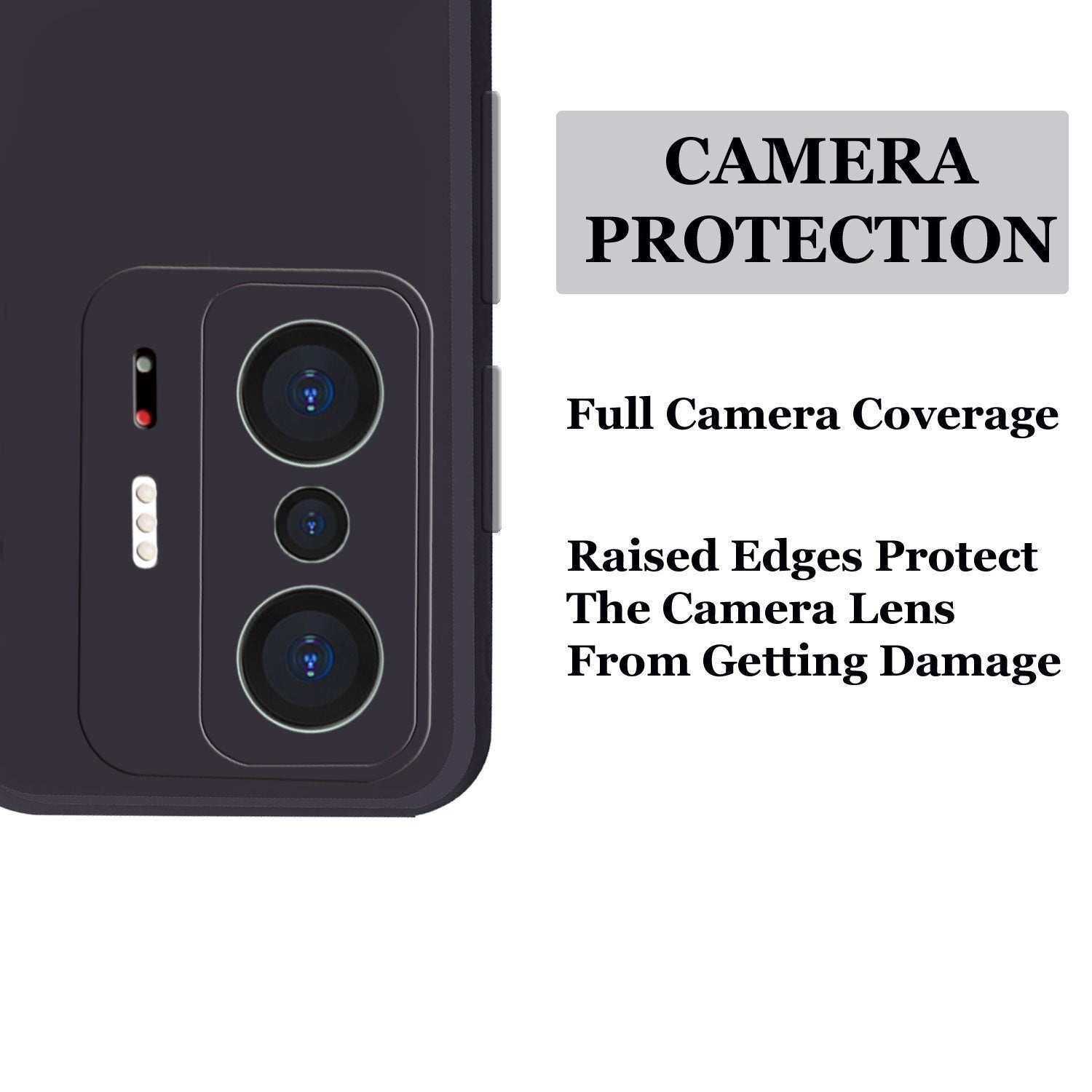 Xiaomi 11T Pro 5g Liquid Silicone Back Cover Case With TPU & Matte Finish - Black