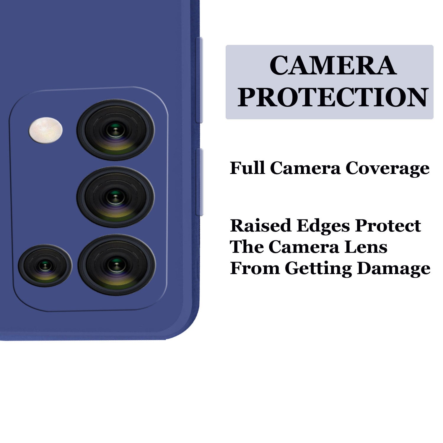 Reno 5 Pro Liquid Silicone Back Cover Case With TPU & Matte Finish - Blue