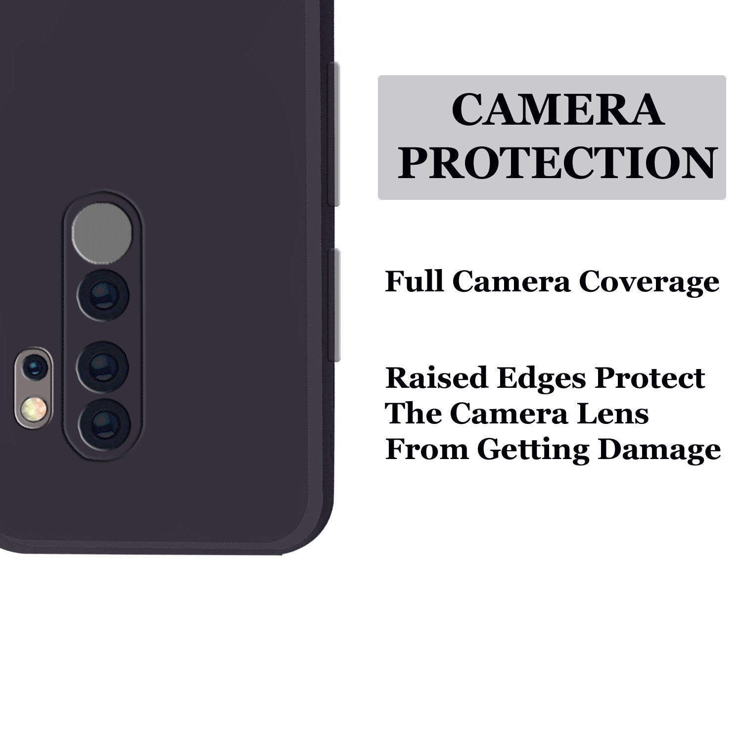 Redmi Note 8 Pro Liquid Silicone Back Cover Case With TPU & Matte Finish - Black