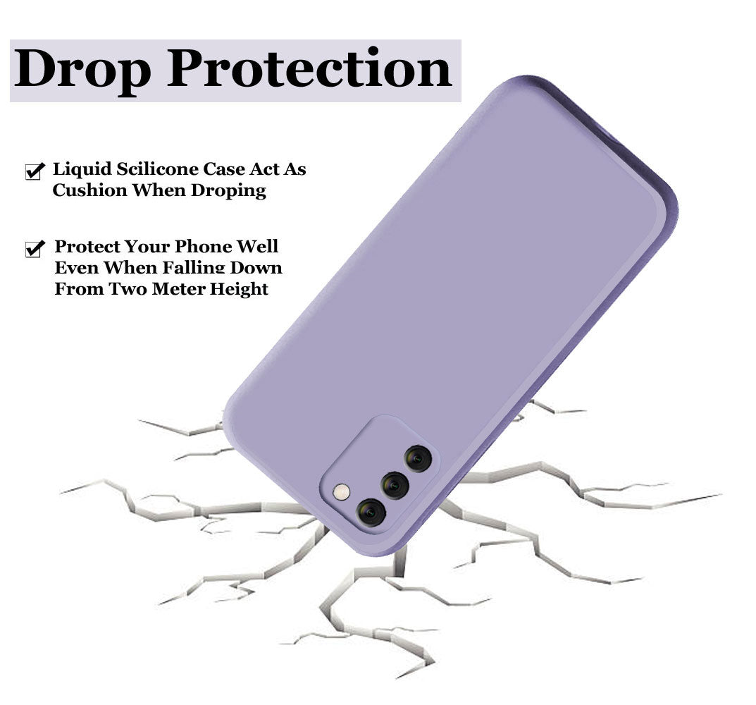 Samsung S10 Lite Liquid Silicone Back Cover Case With TPU & Matte Finish - Purple
