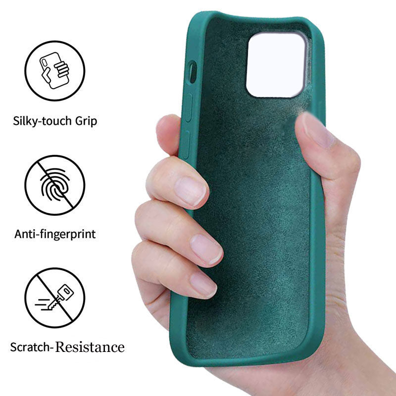 Samsung Note 10 Lite Liquid Silicone Back Cover Case With TPU & Matte Finish - Dark Green