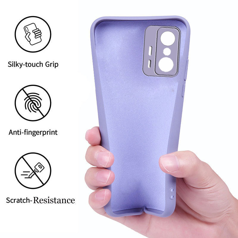 Xiaomi 11T Pro 5g Liquid Silicone Back Cover Case With TPU & Matte Finish - Purple
