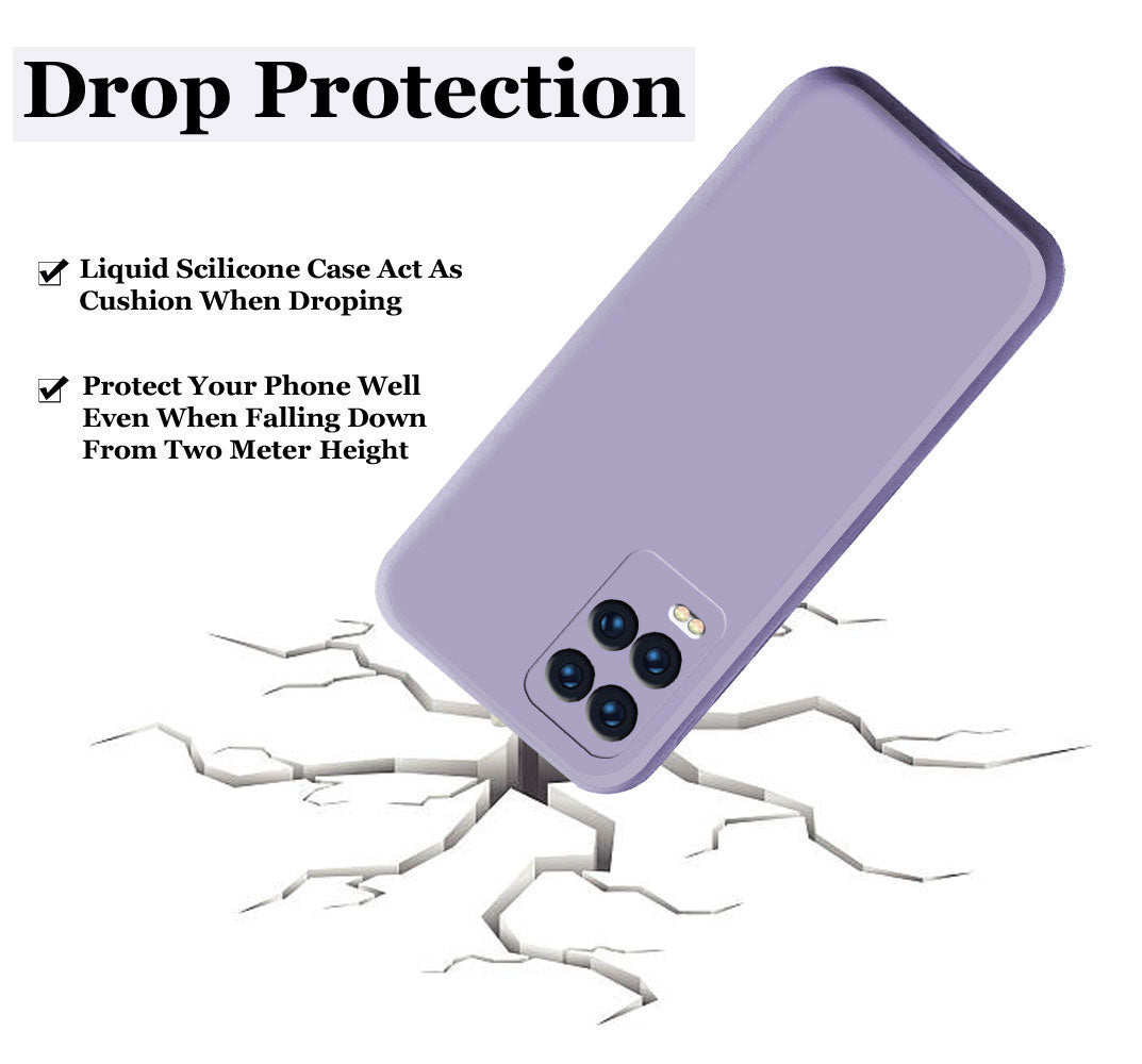 Realme 8 Pro Liquid Silicone Back Cover Case With TPU & Matte Finish - purple