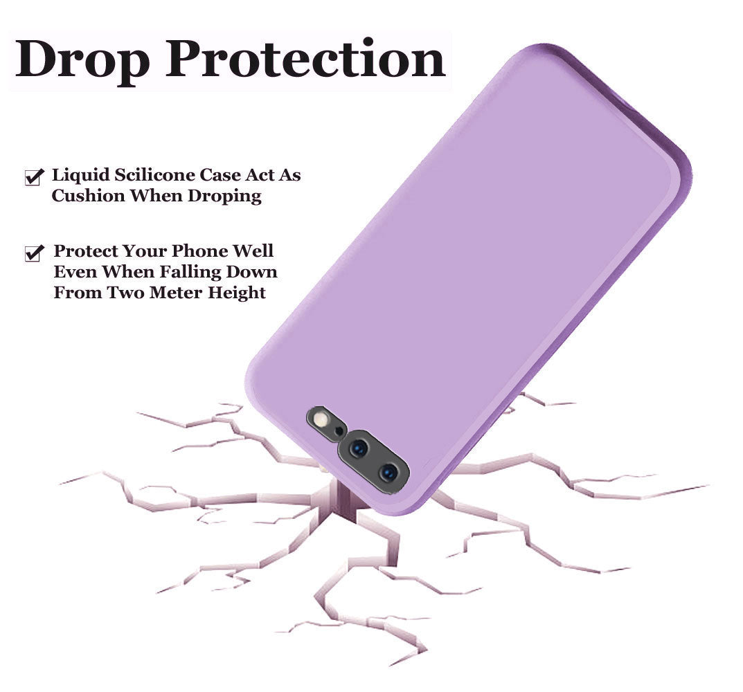 OnePlus 5 Liquid Silicone Back Cover Case With TPU & Matte Finish - Purple