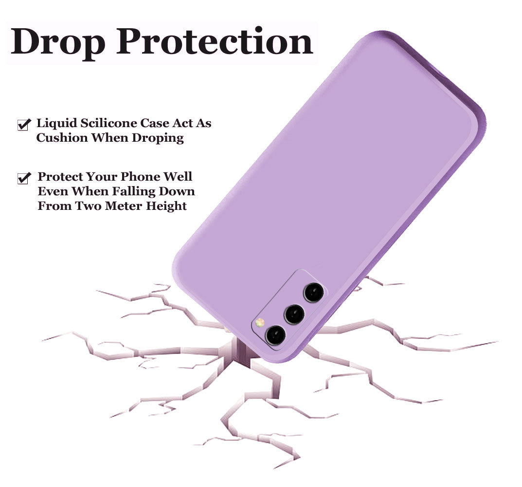 Liquid TPU Silicone Matte Back Cover Case For Samsung Galaxy S20 Fe - Purple