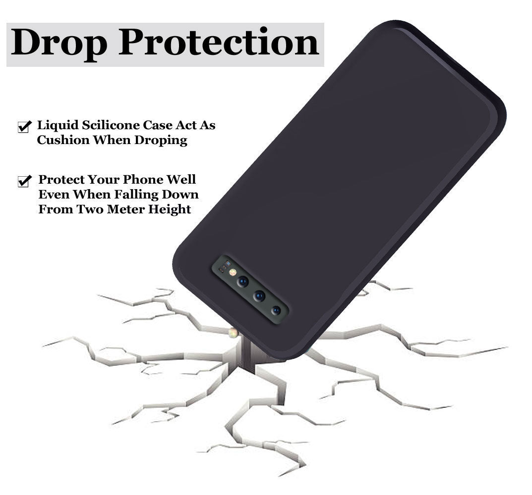 Samsung Note 8 Liquid Silicone Back Cover Case With TPU & Matte Finish - Black