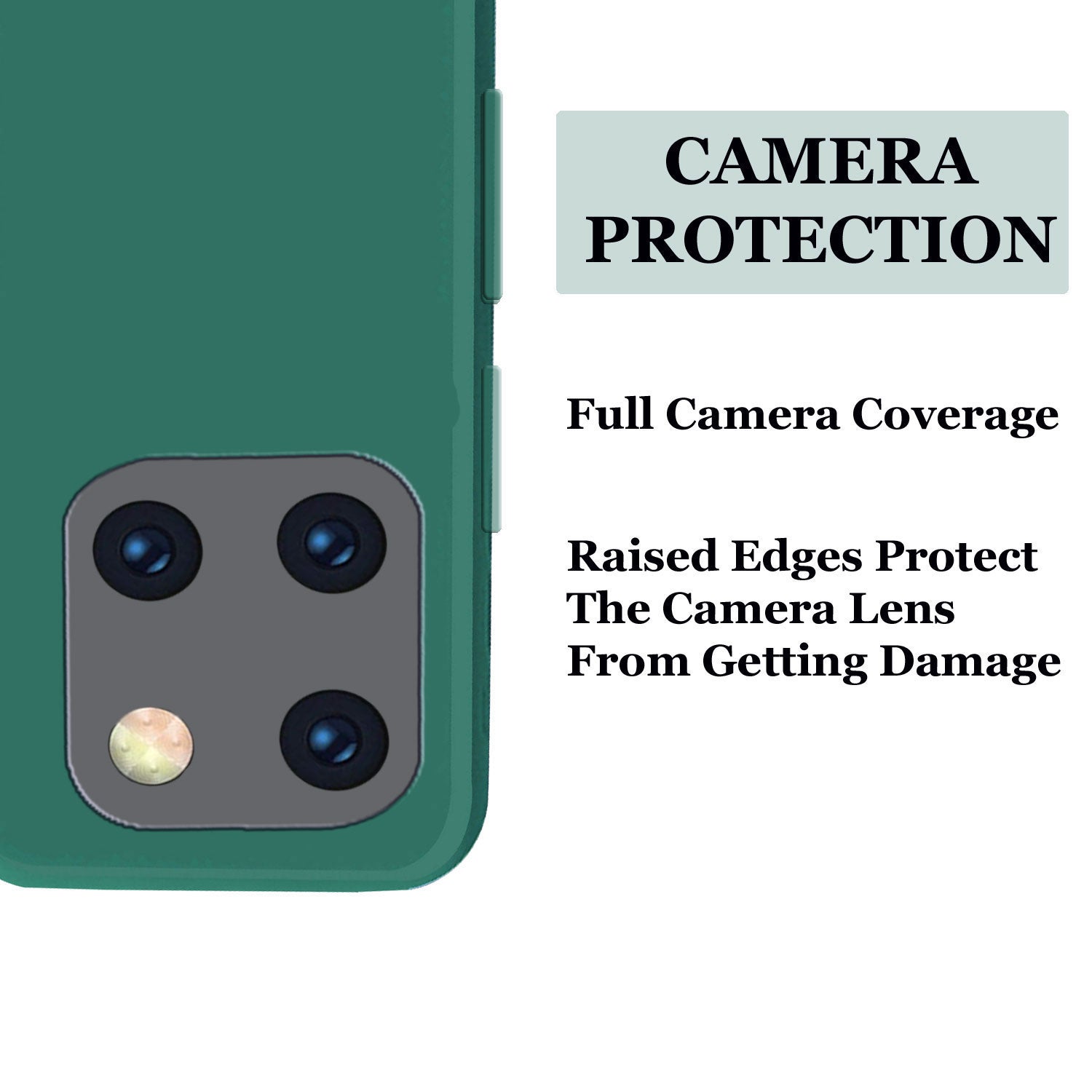 Samsung Note 10 Lite Liquid Silicone Back Cover Case With TPU & Matte Finish - Dark Green