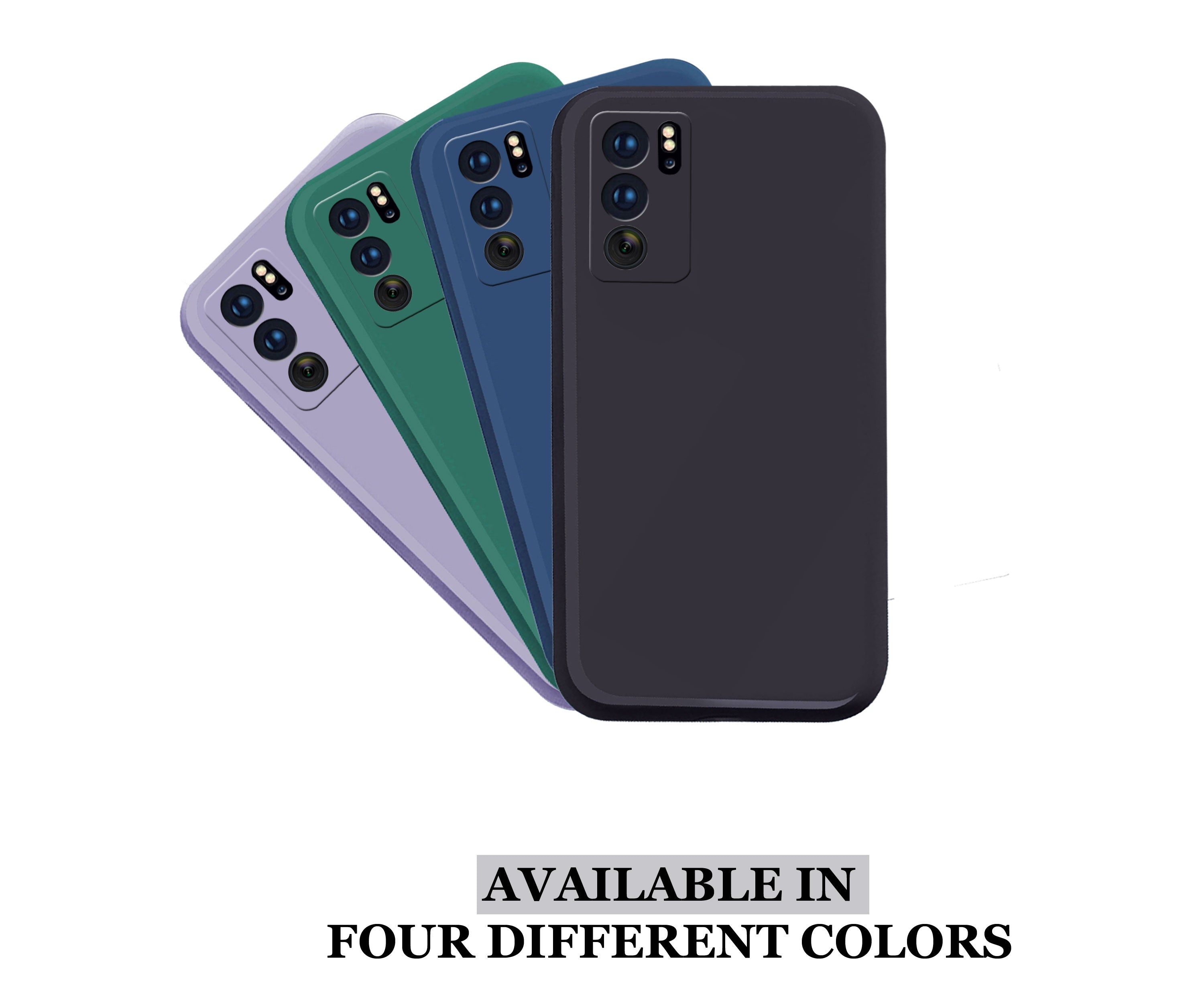 Reno 6 Pro Liquid Silicone Back Cover Case With TPU & Matte Finish - Black