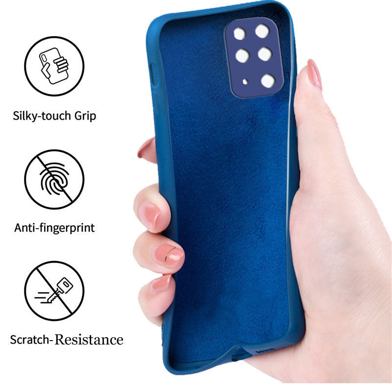 Samsung Galaxy S20 Plus Liquid Silicone Back Cover Case With TPU & Matte Finish - Blue