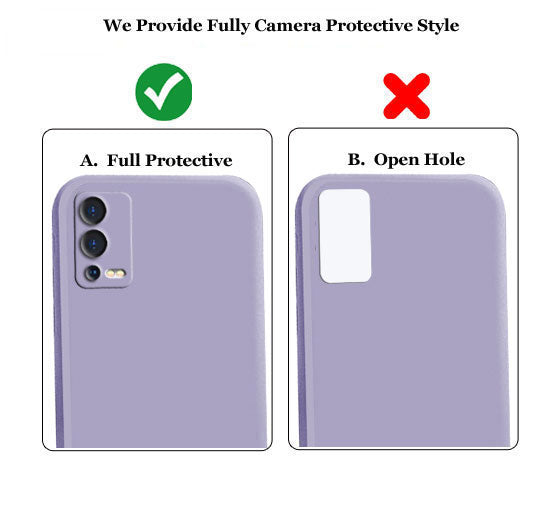 Liquid Silicone Back Cover Case With TPU & Matte Finish Oppo A55 5G - Purple