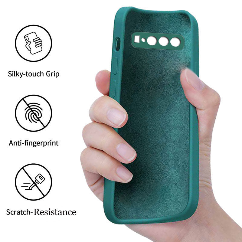 Samsung Galaxy S10 Plus Liquid Silicone Back Cover Case With TPU & Matte Finish - Green