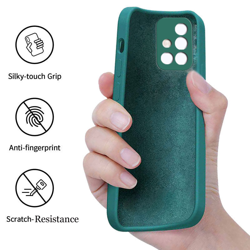 Samsung M31s Liquid Silicone Back Cover Case With TPU & Matte Finish - Dark Green