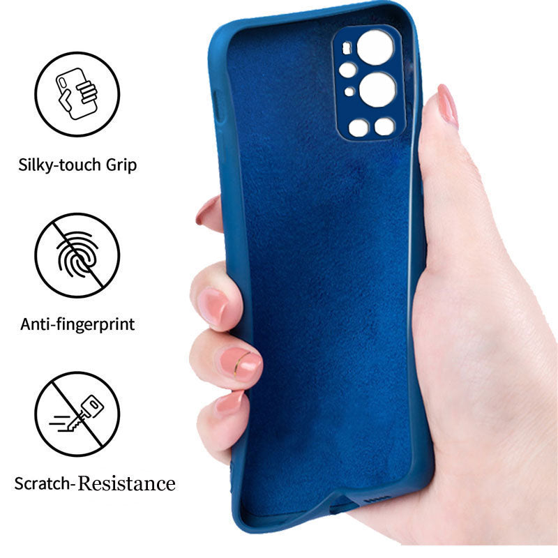 OnePlus 9 Pro Liquid TPU Silicone Matte Back Cover Case - Blue