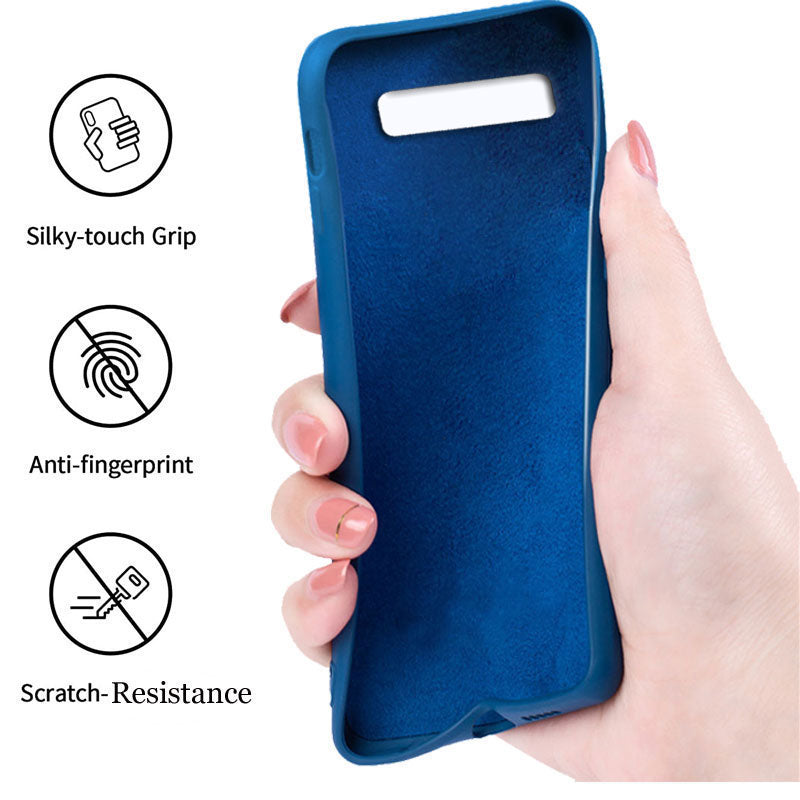 Samsung Note 8 Liquid Silicone Back Cover Case With TPU & Matte Finish - Blue