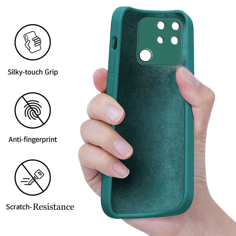 Realme Narzo 50A Liquid Silicone Back Cover Case With TPU & Matte Finish - Green