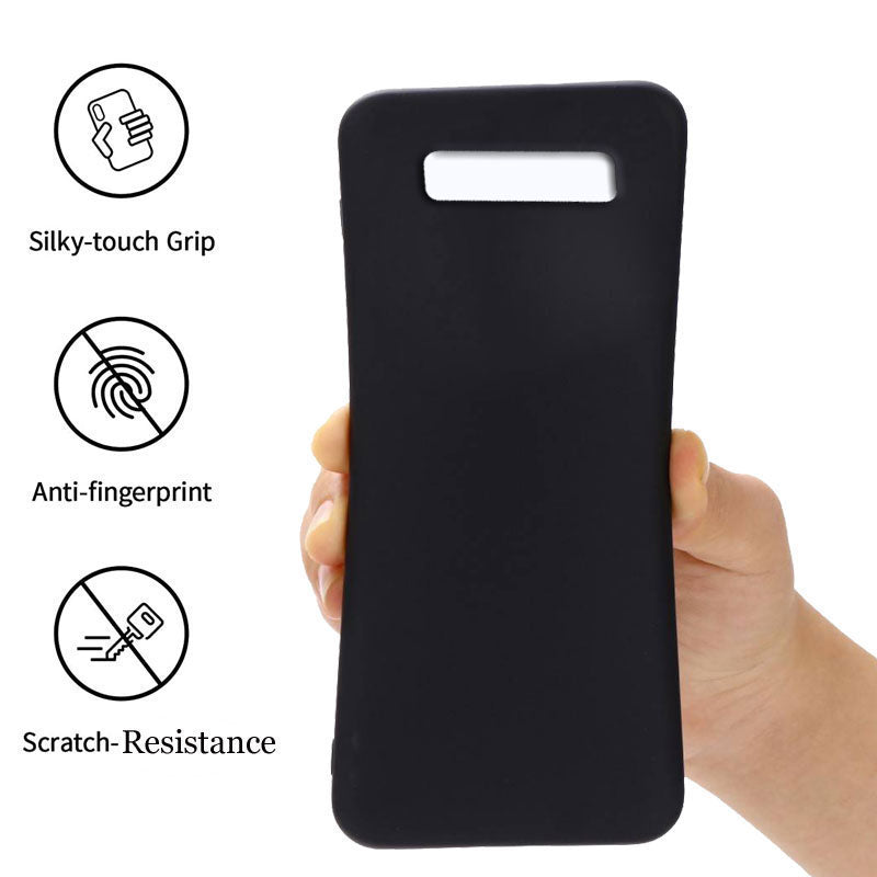 Samsung Note 8 Liquid Silicone Back Cover Case With TPU & Matte Finish - Black