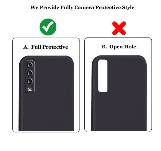 Samsung Galaxy A7 2018 Liquid Silicone Back Cover Case With TPU & Matte Finish - Black