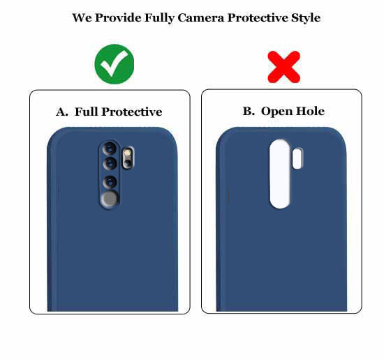 Redmi Note 8 Pro Liquid Silicone Back Cover Case With TPU & Matte Finish - Blue