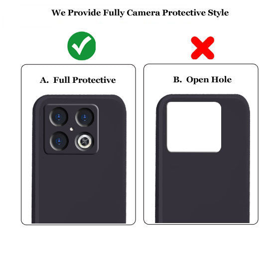 Oneplus 10 Pro Liquid Silicone Back Cover Case With TPU & Matte Finish - Black