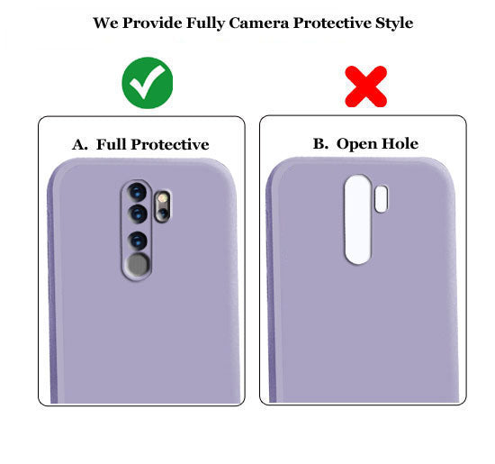 Redmi Note 8 Pro  Liquid Silicone Back Cover Case With TPU & Matte Finish - Purple