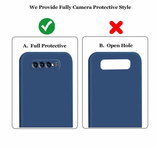 Samsung Galaxy S10 Liquid Silicone Back Cover Case With TPU & Matte Finish - Blue