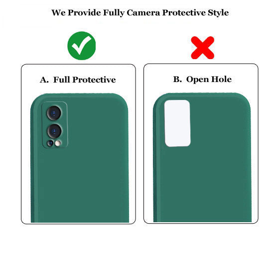 Oneplus Nord 2 5g Liquid Silicone Back Cover Case With TPU & Matte Finish - DarkGreen