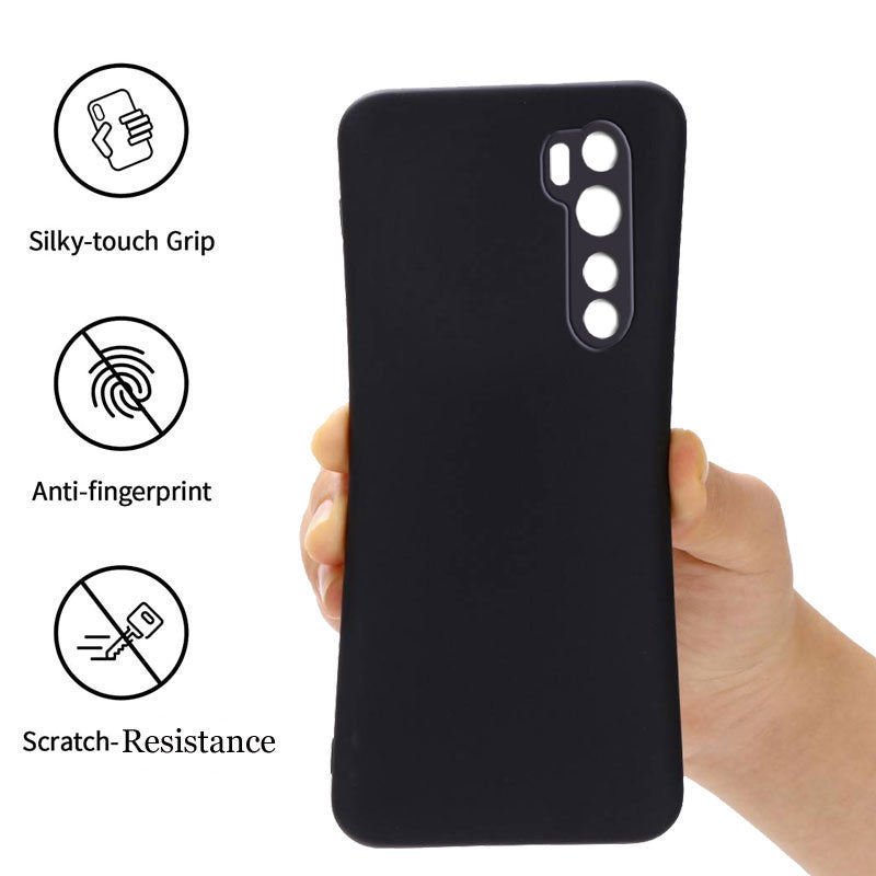 Oneplus Nord Liquid Silicone Back Cover Case With TPU & Matte Finish - Black