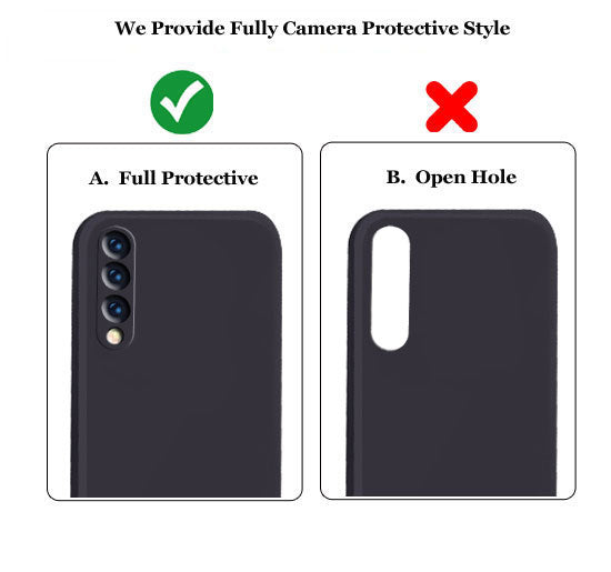 Samsung A70 Liquid Silicone Back Cover Case With TPU & Matte Finish - Black