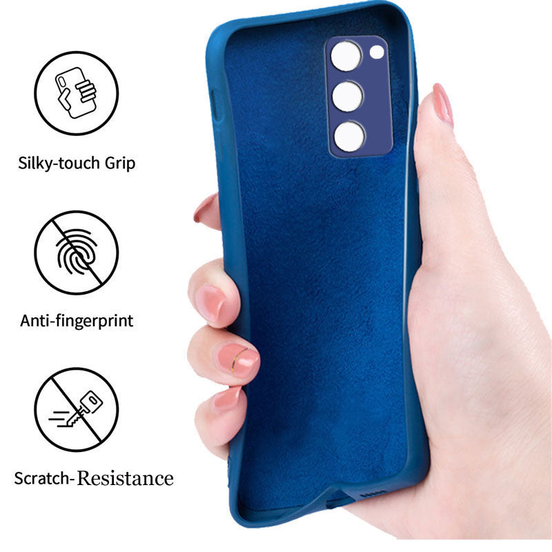 Liquid TPU Silicone Matte Back Cover Case For Samsung Galaxy S20 Fe - Blue