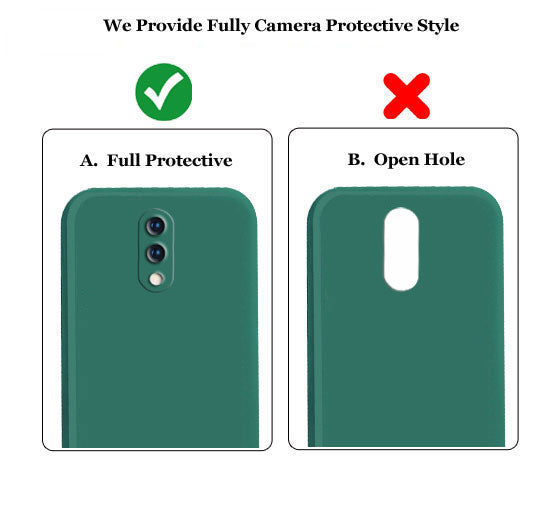 Oneplus 7  Liquid Silicone Back Cover Case With TPU & Matte Finish - Dark Green
